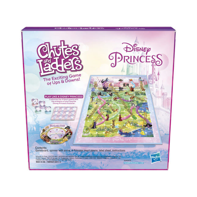 Hasbro Gaming Chutes and Ladders: Disney Princess Edition Board Game for Kids Ages 3 and Up, Easter Gifts for Boys and Girls, Preschool Game for 2-4 Players (Amazon Exclusive)