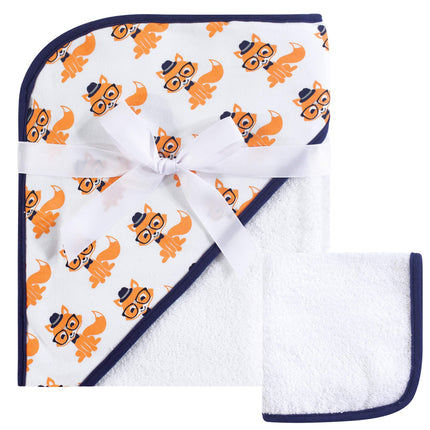 Hudson Baby Unisex Baby Cotton Hooded Towel and Wa