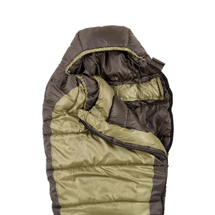 Sac de couchage Coleman North Rim 0°F grand et long, sac de couchage momie pour adultes par temps froid, fermeture éclair anti-accroc avec capuche réglable pour la chaleur et la ventilation, sans PFAS