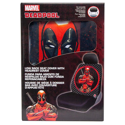 Plasticolor 008669R01 Marvel Deadpool Repeater Low Back Universal Fit Car Truck SUV Seat Cover