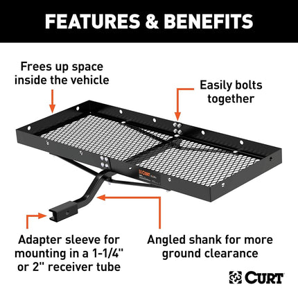 CURT 18110 Tray-Style Cargo Carrier