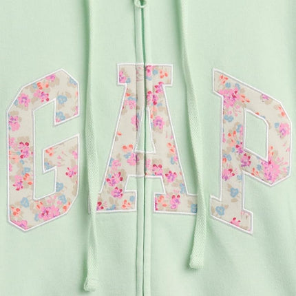 GAP Women's Logo Hoodie Hooded Full Zip Sweatshirt, Pod Green, XXS