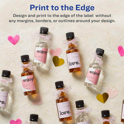 Avery Matte White Square Labels with Sure Feed, 1" x 1", 4,800 Matte White Printable Labels
