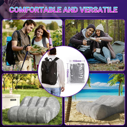 Gunwai Sex Pillow Couples Sex Toys, Sex Furniture for Bedroom Inflatable Lounge Sex Chair, Sex Wedge Sex Sofa Bedroom, Velvety Anti-Leak Valve Sex Bed Things Cushion, Couple Female Adult Sex Toys