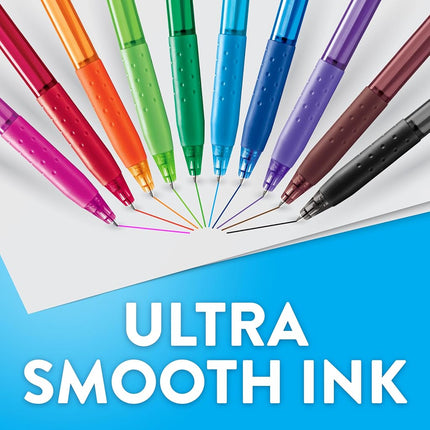 Stylos bille rétractables Paper Mate InkJoy 300RT, pointe fine, noir, boîte de 12 (1951360)