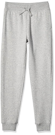 Nautica Girls' Fleece Sweatpants, Functional Pockets, Elastic Waistband & Drawstring Closure, Grey Heather, 16