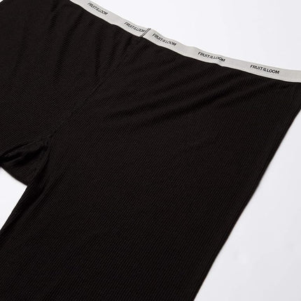 Fruit of the Loom mensClassic Midweight Waffle Thermal Underwear Bottoms Base Layer Bottom - Black - XL