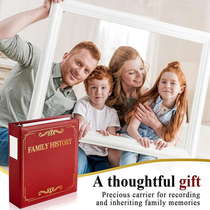 Family History Binder 3 Ring 50 Families Group Sheets 8th Generation Family Tree Chart 16 Sheets Genealogy Binder Navy Cover Genealogy Organizer Supplies with Pen Loop PVC Pocket for Families History