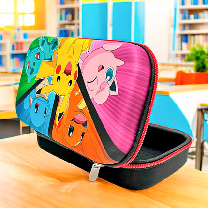 Pokémon Characters Pencil Case with Zipper Closure