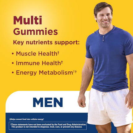 Nature Made Multi for Him, Multivitamin for Men for Energy Metabolism Support, Mens Multivitamins, 150 Gummy Vitamins and Minerals, 75 Day Supply