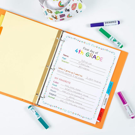 Avery Big Tab Insertable Dividers, Buff Paper, 5 Multicolor Tabs, Case Pack of 48 Sets (11109)