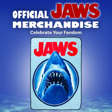 Silver Buffalo Jaws Need A Bigger Boat 45" x 60" Fleece Throw, Soft and Cozy Blanket, 180 GSM