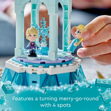 LEGO Disney Frozen Anna and Elsa’s Magical Carousel 43218 Ice Palace Building Toy Set with Elsa, Anna and Olaf, Great Birthday Gift for 6 Year olds