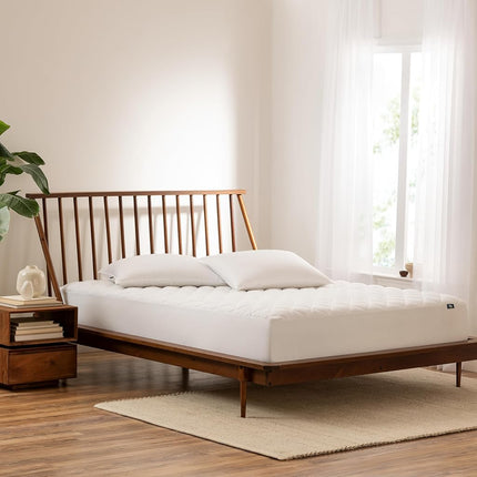 Serta Simply Clean Triple Action Mattress Pad, Waterproof Mattress Pad, Ultra Soft and Stain-Resistant Mattress Pad, Machine Washable, Twin XL, White