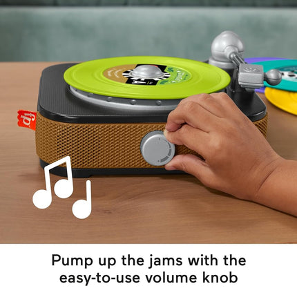 Fisher-Price Musical Toy, Rockin’ Record Player for Preschool Pretend Play for Kids Ages 3+ Year, HXX58
