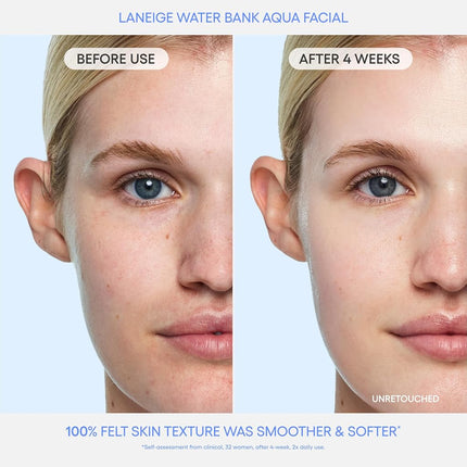 LANEIGE Water Bank Aqua Facial Serum | K-Beauty Exfoliating & Hydrating Serum | AHA BHA PHA Gentle Exfoliation| Hyaluronic Acid & Ceramide Glow Boost | Smooth, Soft, Radiant Skin