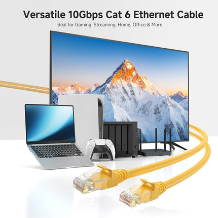 Cable Matters 10Gbps Snagless Cat 6 Ethernet Cable - 7ft, Cat 6 Cable, Cat6 Cord, Ethernet Cord, Red