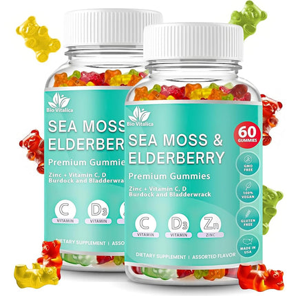 BIO VITALICA Irish Sea Moss Gummies with Elderberr