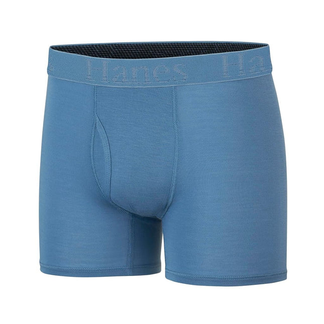 Hanes Originals Underwear, Supersoft Boxer Briefs for Boys, Assorted 5-Pack, Blue, Black, Red, Grey, Medium