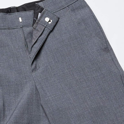 Van Heusen Boys Flex Stretch Flat Front Dress Pants, Oxford Grey, 10 Husky