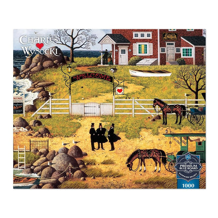 Buffalo Games - Sapphire Select - Charles Wysocki - Formulating The Plan - 1000 Piece Jigsaw Puzzle – Challenging & Fun – Blue Backed Puzzle Board – Giftable Display Box - Full Size Poster Included