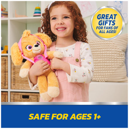 GUND PAW Patrol Peluche oficial Skye para llevar, juguete de peluche prémium para mayores de 1 año, rosa/marrón, 13