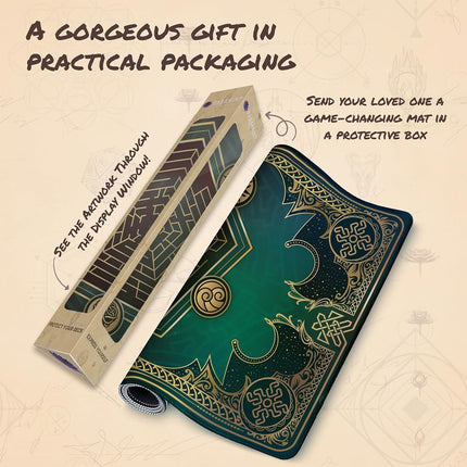 Paramint Lucid Dragon Blast (Stitched) - MTG Playmat - Perfect for Magic The Gathering, Pokemon, YuGiOh, Anime - TCG Card Game Table Mat - Durable, Thick, Cloth Fabric, Rubber Bottom by Daniel Ziegler
