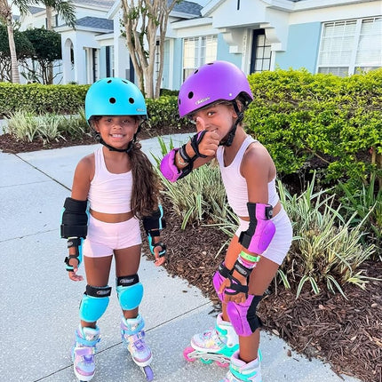 Nattork Kids Inline Skates for Girls Boys - Rose Red Blades Roller for Kids Age 10 11 12 - Adjustable Indoor Outdoor Sports