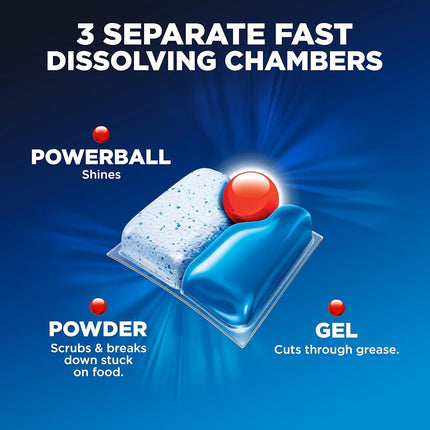 Finish - Quantum - 82ct - Dishwasher Detergent - Powerball - Ultimate Clean & Shine - Dishwashing Tablets - Dish Tabs