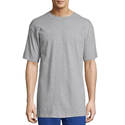 Hanes Men's Size Beefy Short Sleeve Tee Value Pack (2-Pack) (Availble in Tall), Light Steel, Large Tall