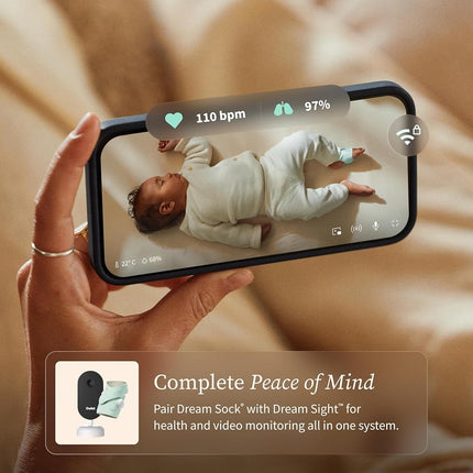 Owlet Dream Sock® - Smart Baby Monitor - Track Live Pulse (Heart) Rate, Oxygen in Infants