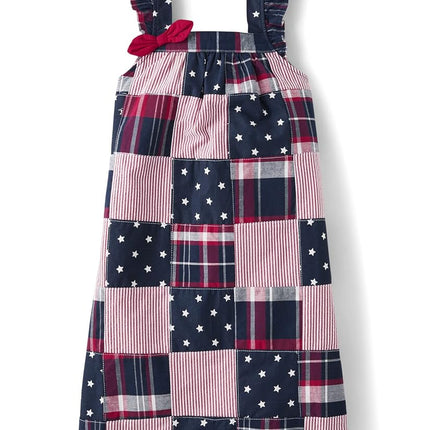 Gymboree Girls' and Toddler Flutter Sleeve Dress, Madras, 12