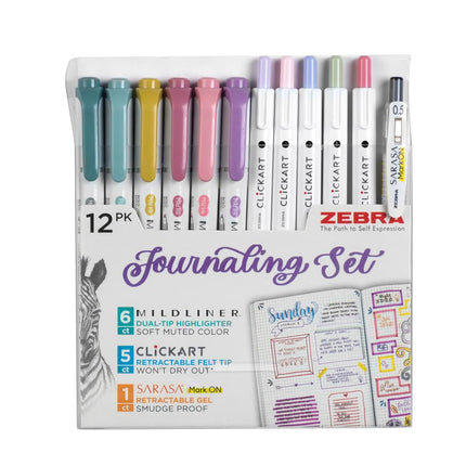 Zebra Pen Journaling Set, MILDLINER, CLiCKART & SA