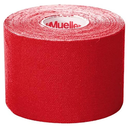 Mueller Kinesiology Tape 20 Pre-Cut I-Strip Roll, Red 20 count