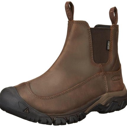 KEEN Men's Anchorage 3 Waterproof Pull On Insulated Snow Boots, Dark Earth/Mulch, 10.5 Wide