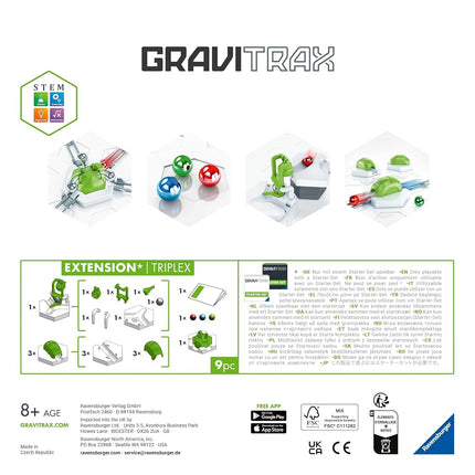 Ravensburger GraviTrax Triplex - Add On Extension Accessory Marble Run and Construction Toy For Kids Age 8 Years Up - STEM [Amazon Exclusive]