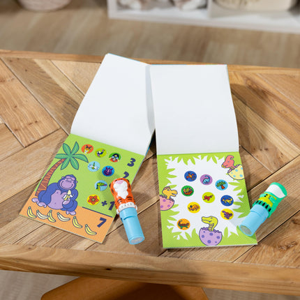Melissa & Doug Sticker WOW!� Dinosaur and Tiger Bundle: 2 Activity Pads, 2 Sticker Stampers, 600 Stickers