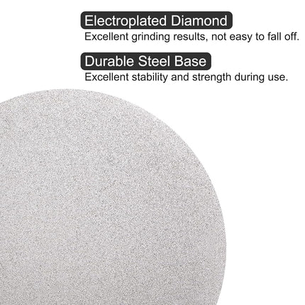 uxcell Diamond Sanding Grinding Disc, 8-Inch (200mm) Grit 80 No Center Hole, Flat Lap Disk Polishing Discs Abrasive Wheel for Gemstone Tile Porcelain Glass Stone Metal