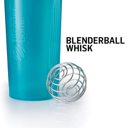 Vaso mezclador BlenderBottle Classic Loop / Batidora de dieta / Batidora de proteínas con Blenderball, capacidad de 820 ml, escala hasta 600 ml - Negro