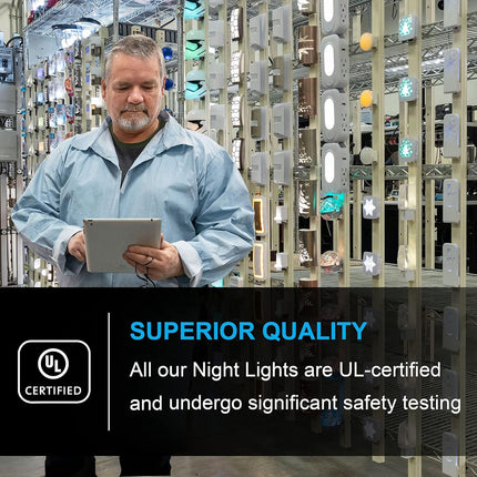 Luz nocturna LED GE Jewel, para enchufar, siempre encendida, ámbar, certificación UL, de bajo consumo, ideal para dormitorio, baño, guardería, pasillo, cocina, 11291