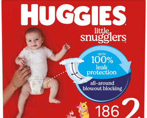 Huggies Little Snugglers Size 2 Baby Diapers, Size