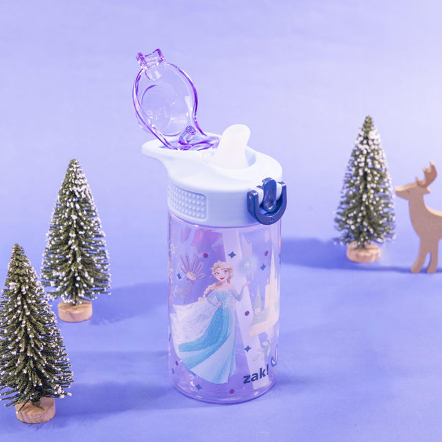 Zak Designs Disney Frozen Sage 16oz Leak-Proof Straw Kids Water Bottle
