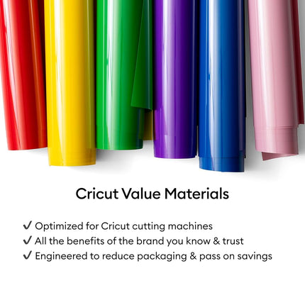 Cricut HTV Heat Transfer Vinyl | 1.5 m | White | Iron-On HTV Vinyl for Fabric, Perfect for Custom T-Shirts & DIY Clothing