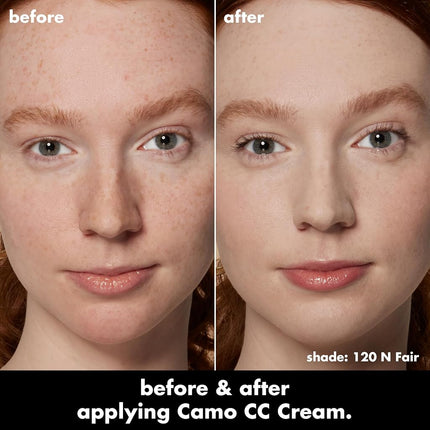 e.l.f. Camo CC Cream, Color-Correcting Full Coverage Foundation With SPF 30, Creates A Natural Finish, Vegan & Cruelty-Free, Fair 120 N, 1.05 Oz