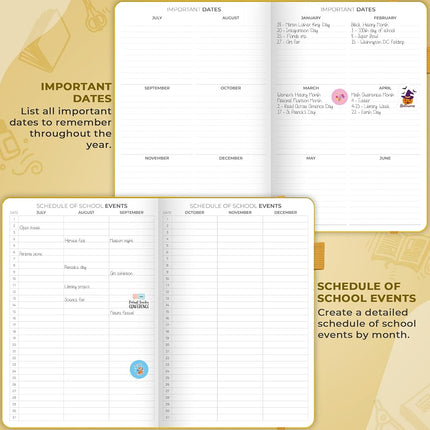 Clever Fox Teacher Planner – School Year Planner with Calendars & Lesson Plans – Teacher Plan Book for Classroom & Homeschool Organization - Undated, A5 Size, Hardcover (Amber Yellow)