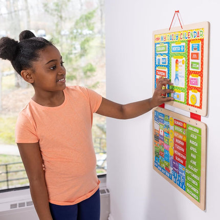 Melissa & Doug My Magnetic Daily Calendar, Seasonal & Religious (Daily Magnetic Calendar, Fabric-Hinged Dry-Erase Boards, 30.48 cm H x 40.005 cm W x 2.54 cm L)
