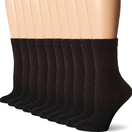Hanes womens Value, Crew Soft Moisture-wicking Soc