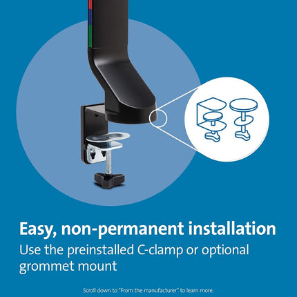Kensington Smartfit Space Saving Single Monitor Arm Black K55512WW