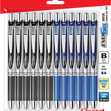 Pentel Energel Liquid Gel Pen- 1 Mm Bold 6 Black I