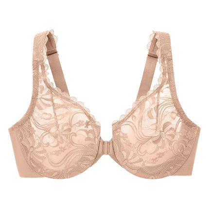 Glamorise Wonderwire Front-Closure Stretch Lace Underwire Bra 9245 (Women's & Women's Plus)